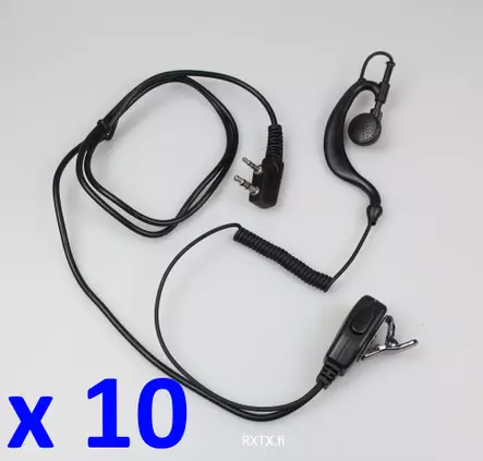 10 x HED-03 HEADSET WOUXUN, ROXTONE, BAOFENG, KENWOOD ... - Kenwood 2-pin headsetit - 140690 - 1