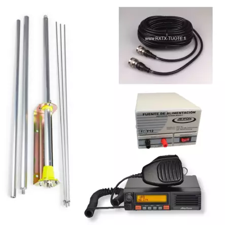 KYLÄRADIOPAKETTI AT-5189 RADIO + BM70 D ANTENNI + F7 VIRTALÄHDE + VÄLIKAAPELI (valittavissa) - Kyläradio RHA68 paketit 67-72MHz - 14027610 - 1