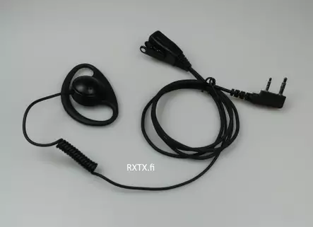 NE-332 D-LENKKIKUULOKE HEADSET WOUXUN, KENWOOD, JAHTIJAKT, ROXTONE, BAOFENG - Kenwood 2-pin headsetit - 303021 - 1