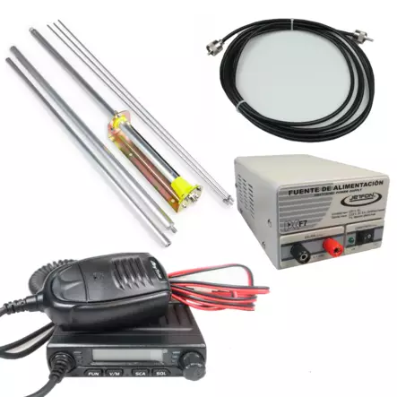 KYLÄRADIO 6 RHA68 AT-779R RADIO + BM70 DUAL 68-72MHz antenni + PC-F7 virtalähde + RG58 25m kaapeli - Kyläradio RHA68 paketit 67-72MHz - 140301 - 1