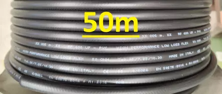 RF400 UF 10,3mm HI-FLEX VÄHÄHÄVIÖINEN KOAKSIAALIKAAPELI 50m, MADE IN EUROPE! - Koaksiaalikaapelit - 701911 - 1