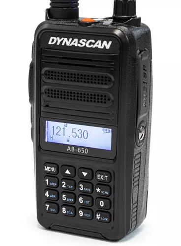 DYNASCAN AIR AB-650 ILMAILU VHF-PUHELIN 118 - 137MHz AM 5W - Ilmailuradiopuhelimet 108-136 MHz - 203012 - 1