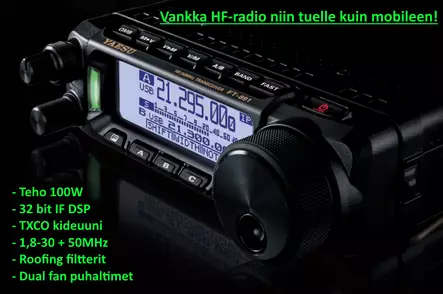 YAESU FT-891 HF MOBILE RA-RADIOPUHELIN 100W DSP TXCO, ROOFING FILTER - HF radioamatööriradiot 0,5-30MHz - 101003 - 1
