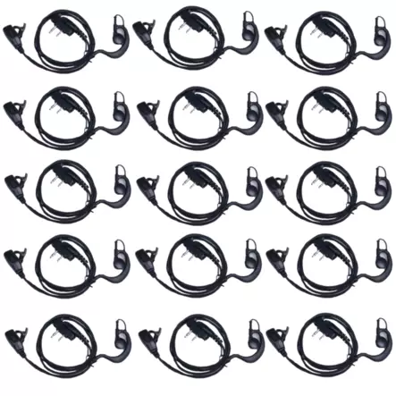 15 x HED-58 HEADSET WOUXUN KG-T58, R59, Q336 LUKITTAVA, VESITIIVIS - Kenwood 2-pin headsetit - 140694 - 1
