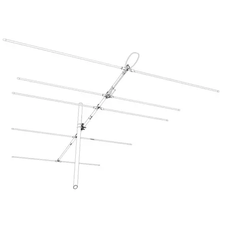 YAGI 5 SUUNTA-ANTENNI 70MHz 5-elem. GAIN 10,7 dBi - RHA68 Tukiantennit 68-72MHz - 503066 - 1