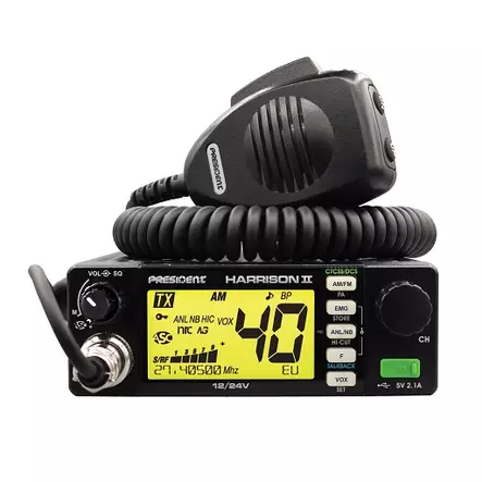 PRESIDENT HARRISON II CB27 ASC AM/FM LA-RADIOPUHELIN 12/24V + CTCSS - CB27 AJONEUVORADIOPUHELIMET - 201047 - 1